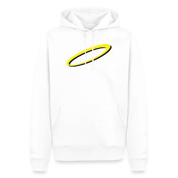 Aureole - Sweat à capuche Premium bio Homme - blanc - Devant - Nico (187cm)