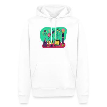 Floristen Kunst - Männer Premium Bio Hoodie - Weiß - Vorne - Nico (187cm)