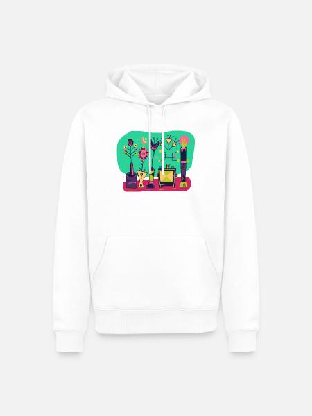 Floristen Kunst - Männer Premium Bio Hoodie - Weiß