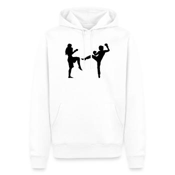 fight_girls - Männer Premium Bio Hoodie - Weiß - Vorne - Nico (187cm)