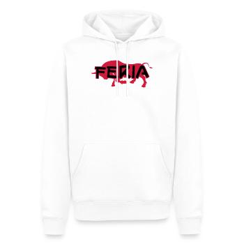 Feria - Sweat à capuche Premium bio Homme - blanc - Devant - Nico (187cm)