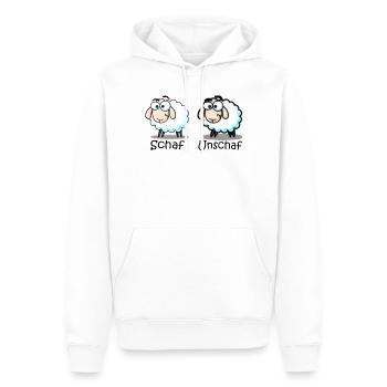mouton - Sweat à capuche Premium bio Homme - blanc - Devant - Nico (187cm)