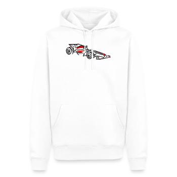 Illustration de voitures de course Conception du sport automobile - Sweat à capuche Premium bio Homme - blanc - Devant - Nico (187cm)