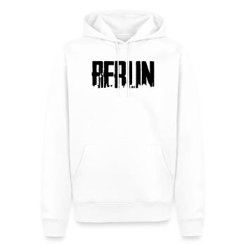 Berlin T-Shirt, Skyline,Kreuzberg,Mitte,Neukölln - Männer Premium Bio Hoodie - Weiß - Vorne - Nico (187cm)