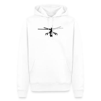 hélicoptère Mi-24 - Sweat à capuche Premium bio Homme - blanc - Devant - Nico (187cm)