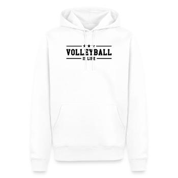 Volleyball is life - Männer Premium Bio Hoodie - Weiß - Vorne - Nico (187cm)