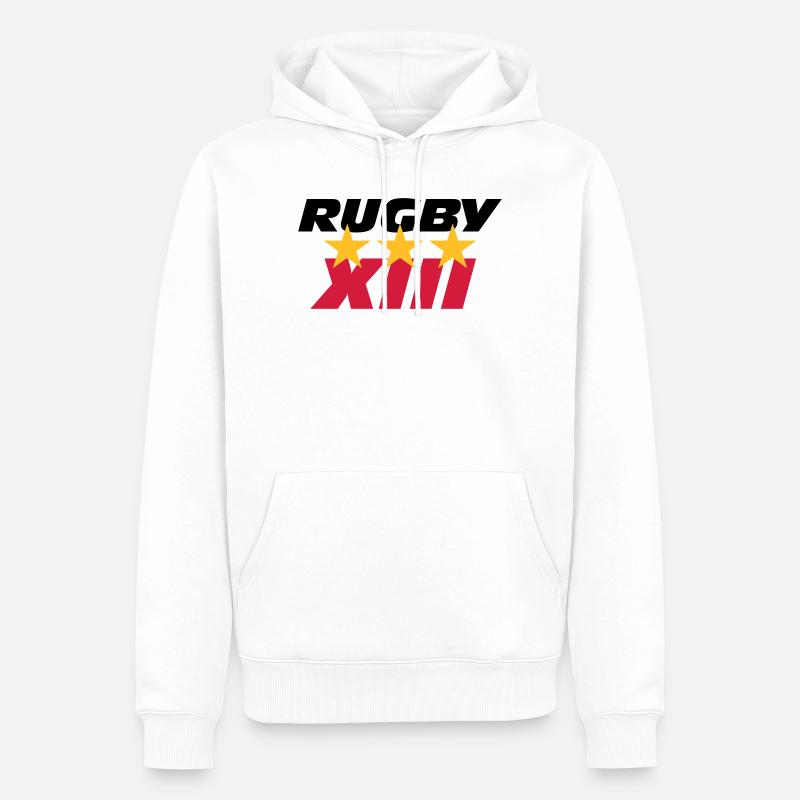 Rugby XIII - Men’s Premium Organic Hoodie - white