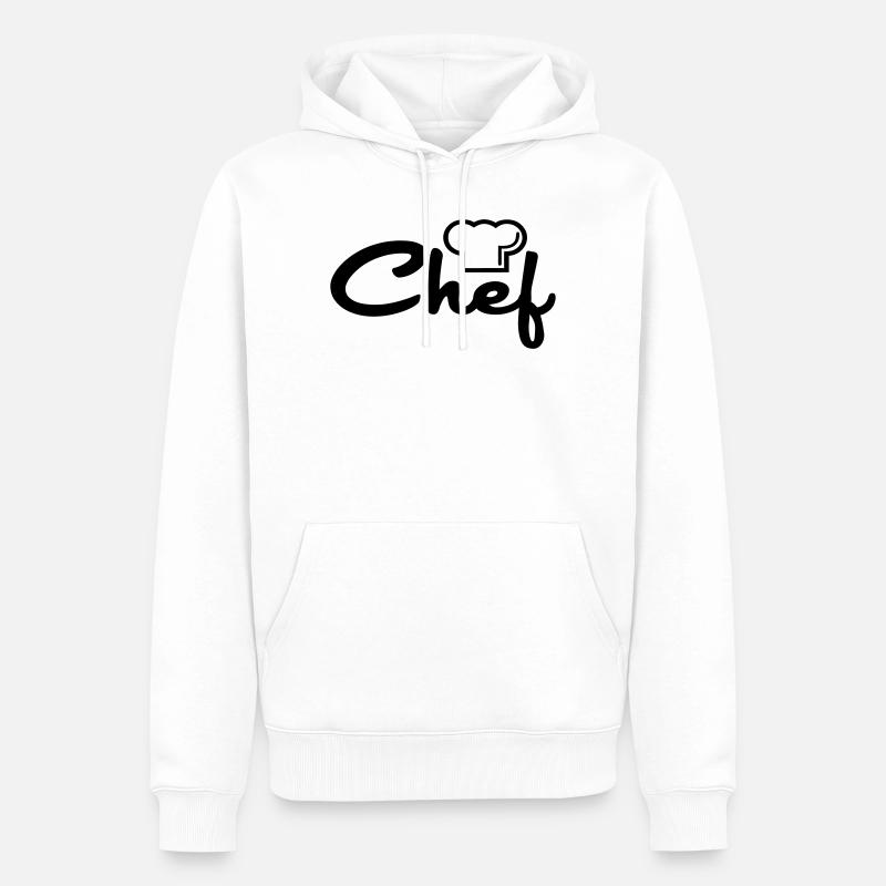 Chef - Sweat à capuche Premium bio Homme - blanc