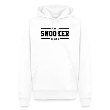 Snooker is life ! - Männer Premium Bio Hoodie - Weiß - Vorne - Nico (187cm)