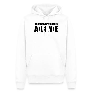 Schrödingers Katze - Männer Premium Bio Hoodie - Weiß - Vorne - Nico (187cm)