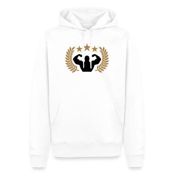 Training Champion - Sweat à capuche Premium bio Homme - blanc - Devant - Nico (187cm)
