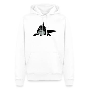 shark - Men’s Premium Organic Hoodie - white - Front - Nico (187cm)