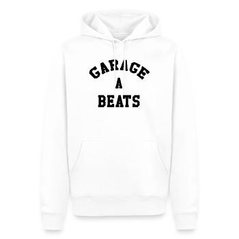 Garage A Beats - Sweat à capuche Premium bio Homme - blanc - Devant - Nico (187cm)