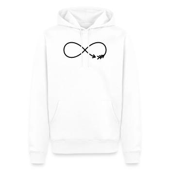 Unendlichkeitszeichen Pfeil Geschenk Liebe - Männer Premium Bio Hoodie - Weiß - Vorne - Nico (187cm)