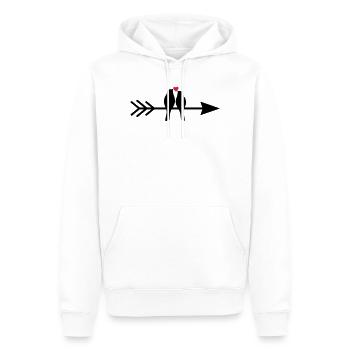 Vogel Vögel Herz Paar auf Pfeil Geschenk Liebe - Männer Premium Bio Hoodie - Weiß - Vorne - Nico (187cm)