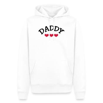 Daddy - Sweat à capuche Premium bio Homme - blanc - Devant - Nico (187cm)
