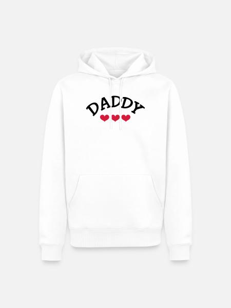 Daddy - Men’s Premium Organic Hoodie - white