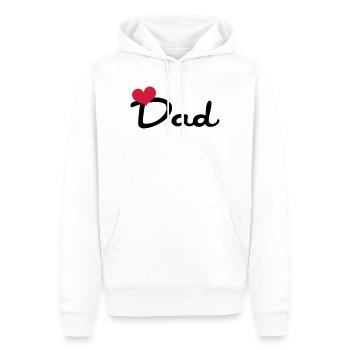 Dad - Sweat à capuche Premium bio Homme - blanc - Devant - Nico (187cm)