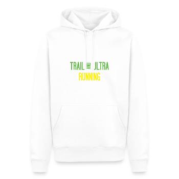 Trail Running et Ultra Running - Sweat à capuche Premium bio Homme - blanc - Devant - Nico (187cm)
