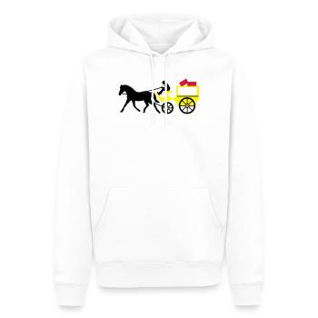 entraîneur - Sweat à capuche Premium bio Homme - blanc - Devant - Nico (187cm)