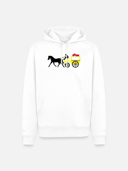 carriage - Men’s Premium Organic Hoodie - white