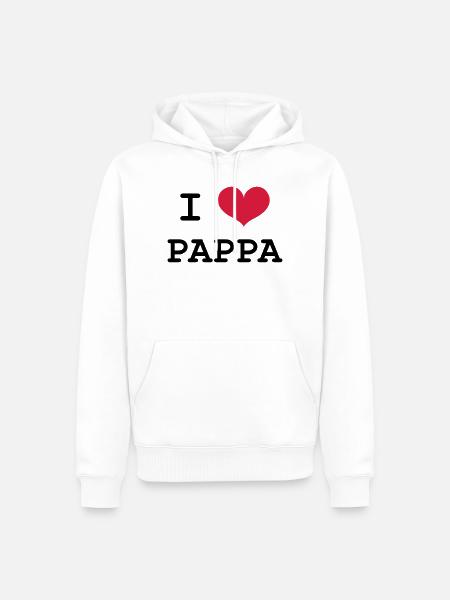 I Love Pappa - Men’s Premium Organic Hoodie - white