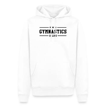 Gymnastics is life - Sweat à capuche Premium bio Homme - blanc - Devant - Nico (187cm)