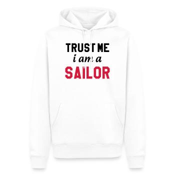 Trust me I am a Sailor - Sweat à capuche Premium bio Homme - blanc - Devant - Nico (187cm)