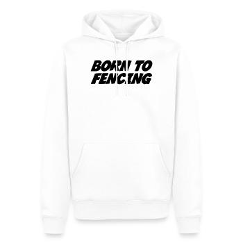 Born to Fencing - Sweat à capuche Premium bio Homme - blanc - Devant - Nico (187cm)