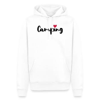 Camping Camper Coeur Vacances d’été Camping-car Fan - Sweat à capuche Premium bio Homme - blanc - Devant - Nico (187cm)