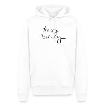 Happy birthday - Männer Premium Bio Hoodie - Weiß - Vorne - Nico (187cm)