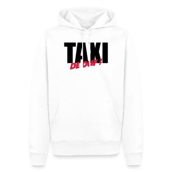 Taxi de ouf ! - Sweat à capuche Premium bio Homme - blanc - Devant - Nico (187cm)
