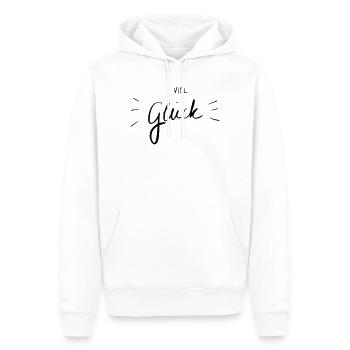 Viel Glück - Männer Premium Bio Hoodie - Weiß - Vorne - Nico (187cm)