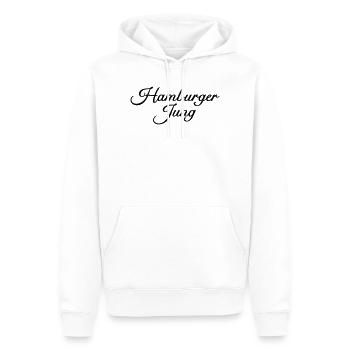 Hamburger Jung Klassisch - Männer Premium Bio Hoodie - Weiß - Vorne - Nico (187cm)