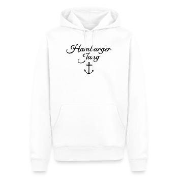 Hamburger Jung Anker Klassisch - Männer Premium Bio Hoodie - Weiß - Vorne - Nico (187cm)