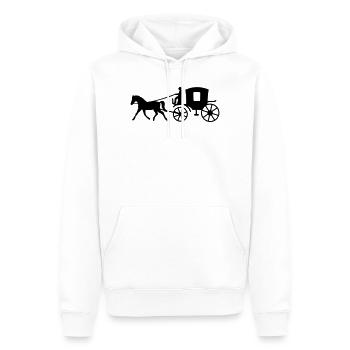 kutsche kutscher pferd - Männer Premium Bio Hoodie - Weiß - Vorne - Nico (187cm)