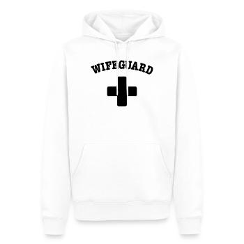 wife guard - Männer Premium Bio Hoodie - Weiß - Vorne - Nico (187cm)