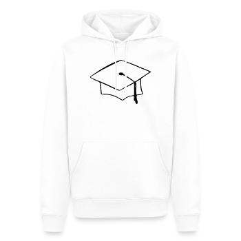 Chapeau de fin d’année - Sweat à capuche Premium bio Homme - blanc - Devant - Nico (187cm)
