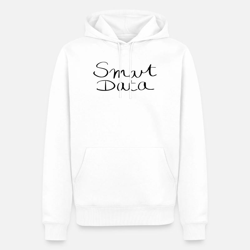smart data - Männer Premium Bio Hoodie - Weiß