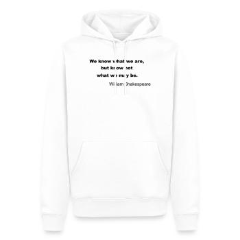 William Shakespeare Quote - Men’s Premium Organic Hoodie - white - Front - Nico (187cm)