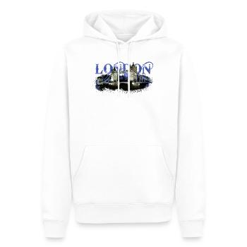 London - Sweat à capuche Premium bio Homme - blanc - Devant - Nico (187cm)