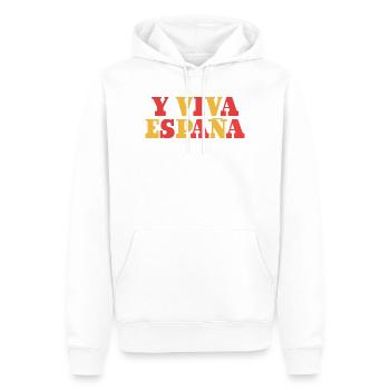 Y Viva España - Sweat à capuche Premium bio Homme - blanc - Devant - Nico (187cm)