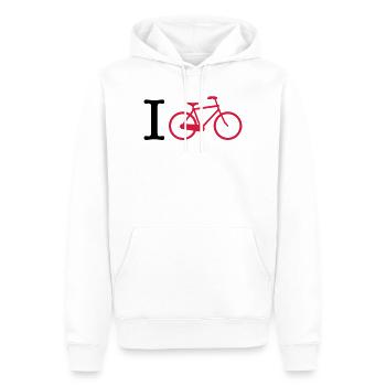 cyclisme - Sweat à capuche Premium bio Homme - blanc - Devant - Nico (187cm)