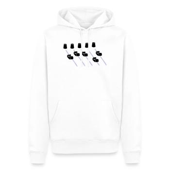 music mixer - Männer Premium Bio Hoodie - Weiß - Vorne - Nico (187cm)