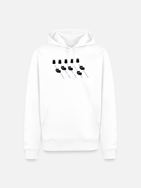 music mixer - Men’s Premium Organic Hoodie - white