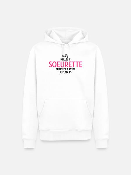 Soeur / Soeurette / Sœur / Sœurette / Bébé - Men’s Premium Organic Hoodie - white
