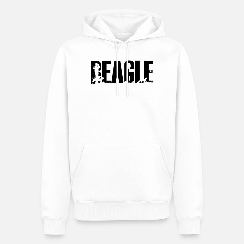 Jagdhund Beagle - Männer Premium Bio Hoodie - Weiß