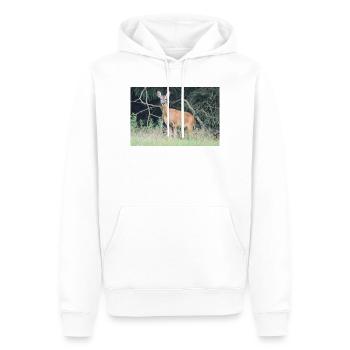Forêt de cerfs - Sweat à capuche Premium bio Homme - blanc - Devant - Nico (187cm)