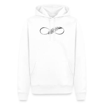 Lignes mignonnes Infinity Spring - Sweat à capuche Premium bio Homme - blanc - Devant - Nico (187cm)