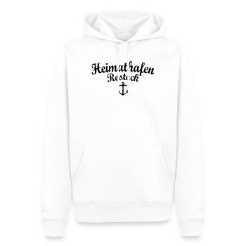 Heimathafen Rostock - Männer Premium Bio Hoodie - Weiß - Vorne - Nico (187cm)